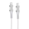 EGOBOO ChargeFlow Fabric Cable USB-C to Lightning, 1.2m, White