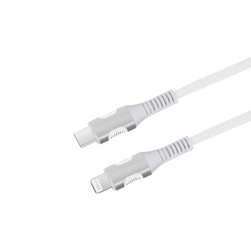 EGOBOO ChargeFlow Fabric Cable USB-C to Lightning, 1.2m, White