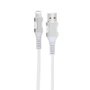 EGOBOO ChargeFlow Fabric Cable USB-A to Lightning, 1.2m, White