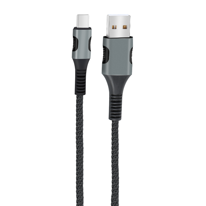 EGOBOO ChargeFlow Fabric Cable USB-A to USB-C, 1.2m, Black